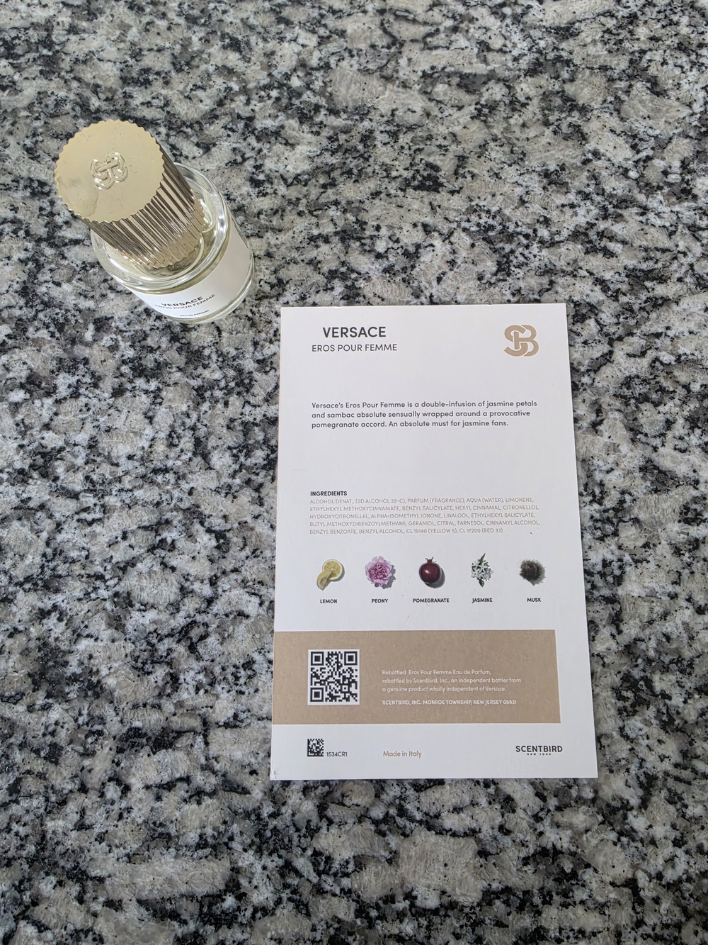 EUC Scentbird - Versace Eros Pour Femme 20mL and scent card - Picture 3 of 8